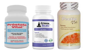 save money when you buy Prostata Vital, Estrogen Balance y Pectin Plus together